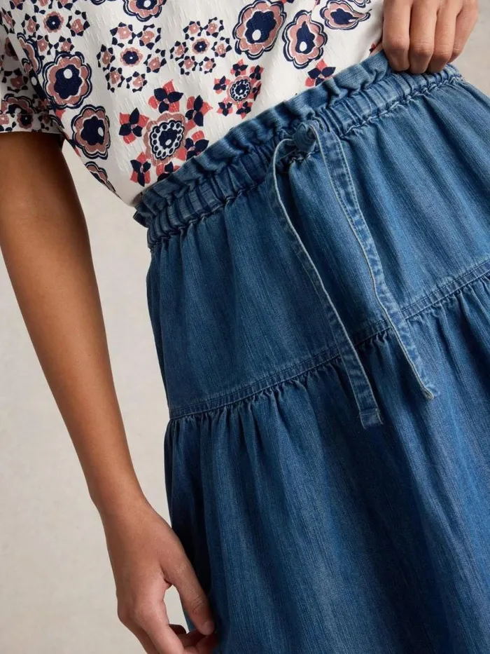Women Seema Denim Skirt Mid Denim White Stuff Skirts Women Seema Denim Skirt Mid Denim White Stuff Skirts