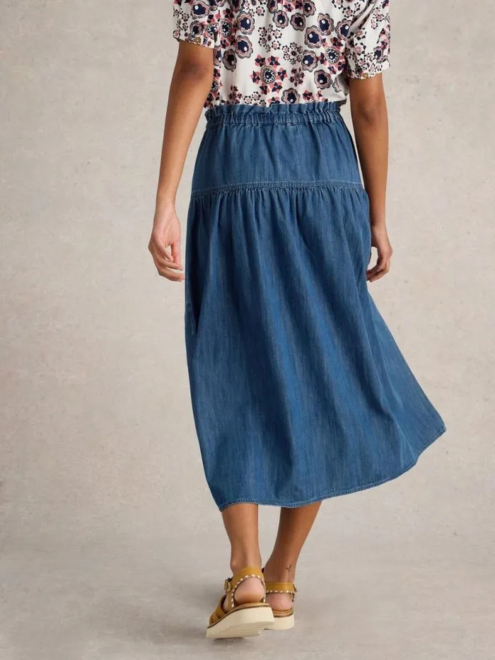 Women Seema Denim Skirt Mid Denim White Stuff Skirts Women Seema Denim Skirt Mid Denim White Stuff Skirts