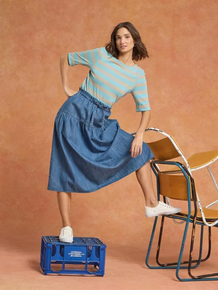 Women Seema Denim Skirt Mid Denim White Stuff Skirts Women Seema Denim Skirt Mid Denim White Stuff Skirts