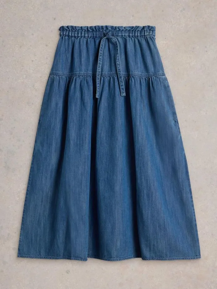 Women Seema Denim Skirt Mid Denim White Stuff Skirts Women Seema Denim Skirt Mid Denim White Stuff Skirts