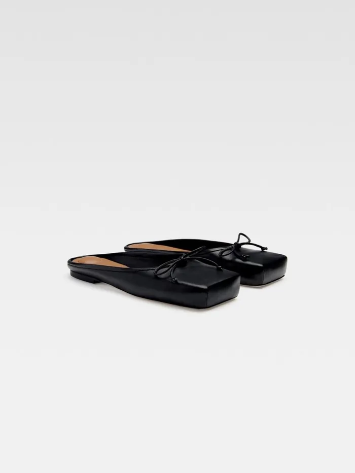 Women Shoes JACQUEMUS The Flat Ballet Mules Black Women Shoes JACQUEMUS The Flat Ballet Mules Black