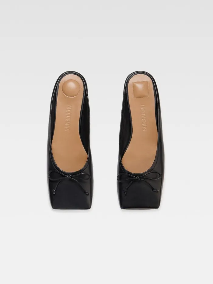 Women Shoes JACQUEMUS The Flat Ballet Mules Black Women Shoes JACQUEMUS The Flat Ballet Mules Black
