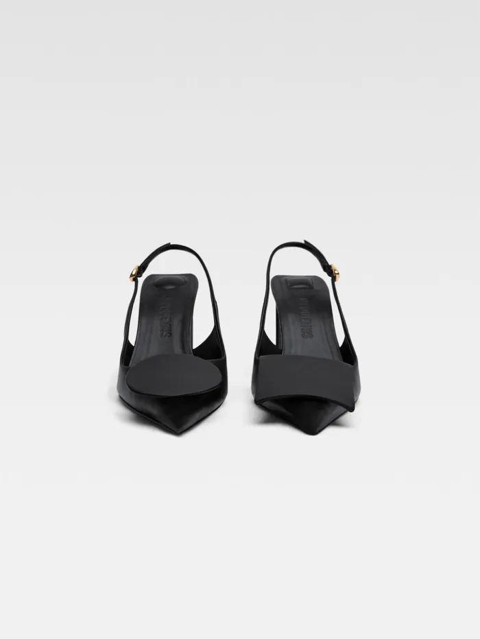Women Shoes JACQUEMUS The High Duelo Slingbacks Black Women Shoes JACQUEMUS The High Duelo Slingbacks Black