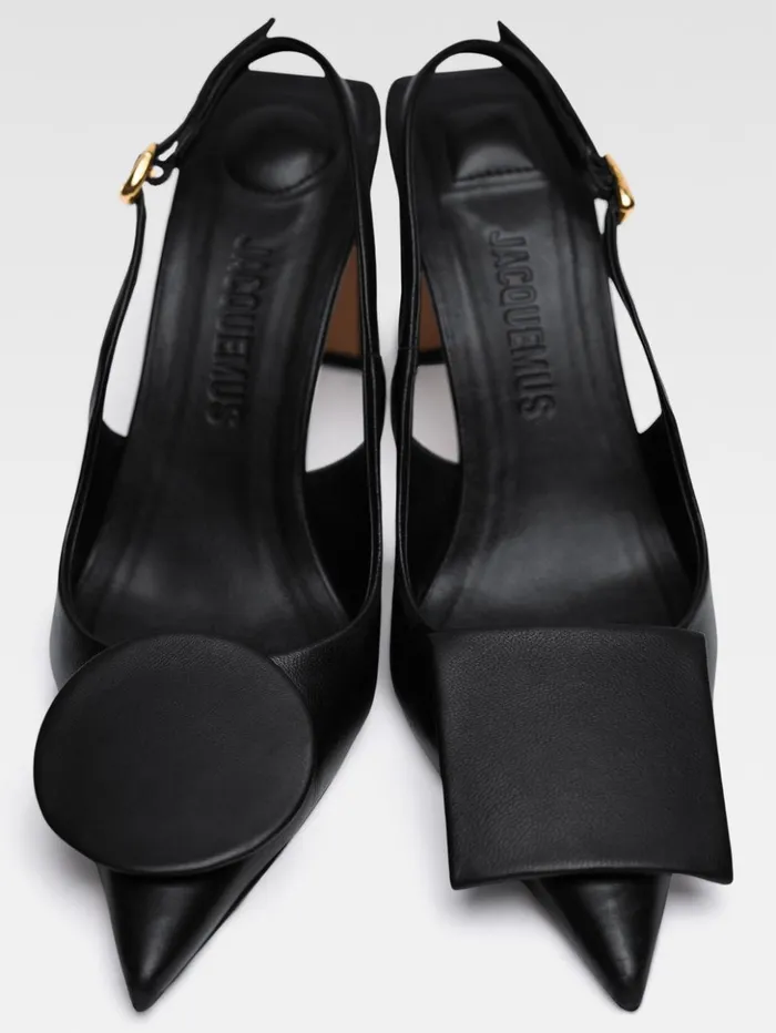 Women Shoes JACQUEMUS The High Duelo Slingbacks Black Women Shoes JACQUEMUS The High Duelo Slingbacks Black