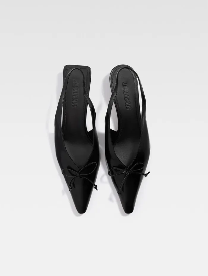 Women Shoes JACQUEMUS The Low Cubisto Slingbacks Black Women Shoes JACQUEMUS The Low Cubisto Slingbacks Black