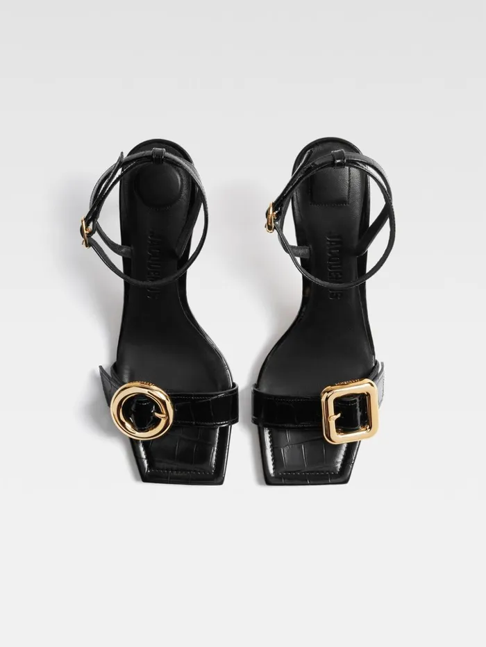 Women Shoes JACQUEMUS The Regalo Sandals Black Women Shoes JACQUEMUS The Regalo Sandals Black