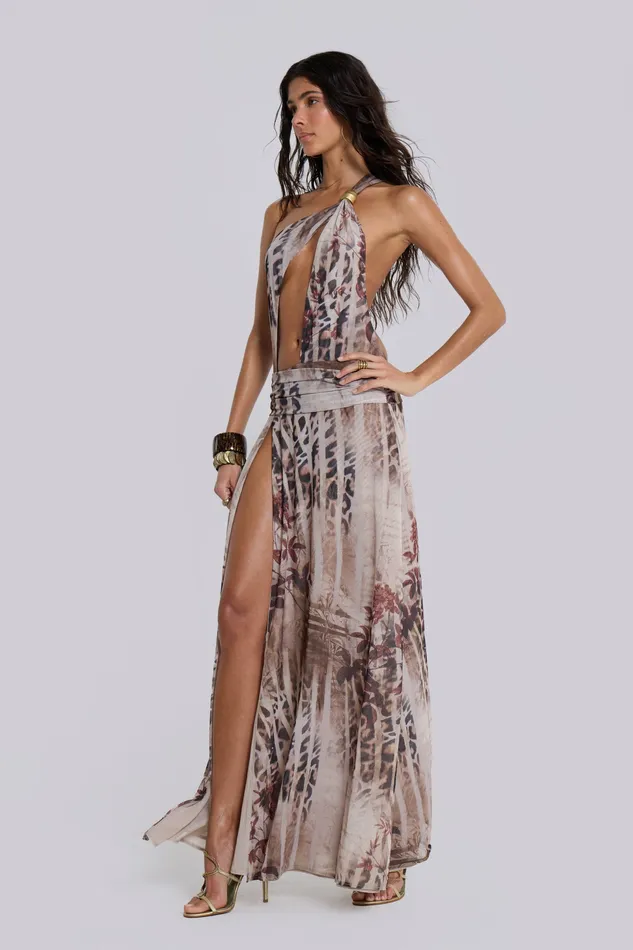 Women Shop Valentina Asymmetric Cut Out Maxi Dress Dresses Jaded London