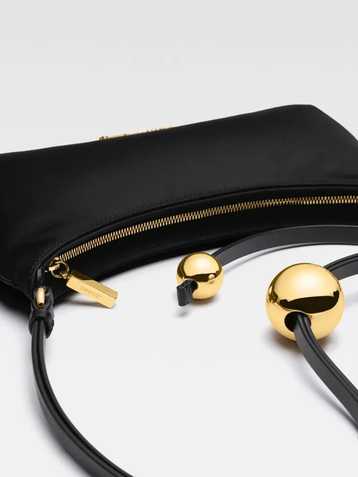 Women Shoulder Bags JACQUEMUS The Bisou Perle Black Women Shoulder Bags JACQUEMUS The Bisou Perle Black
