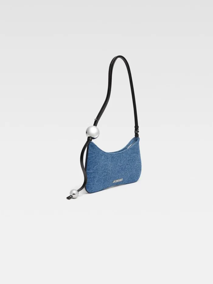 Women Shoulder Bags JACQUEMUS The Bisou Perle Blue Women Shoulder Bags JACQUEMUS The Bisou Perle Blue