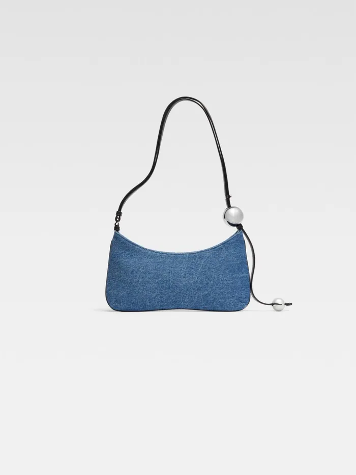 Women Shoulder Bags JACQUEMUS The Bisou Perle Blue Women Shoulder Bags JACQUEMUS The Bisou Perle Blue