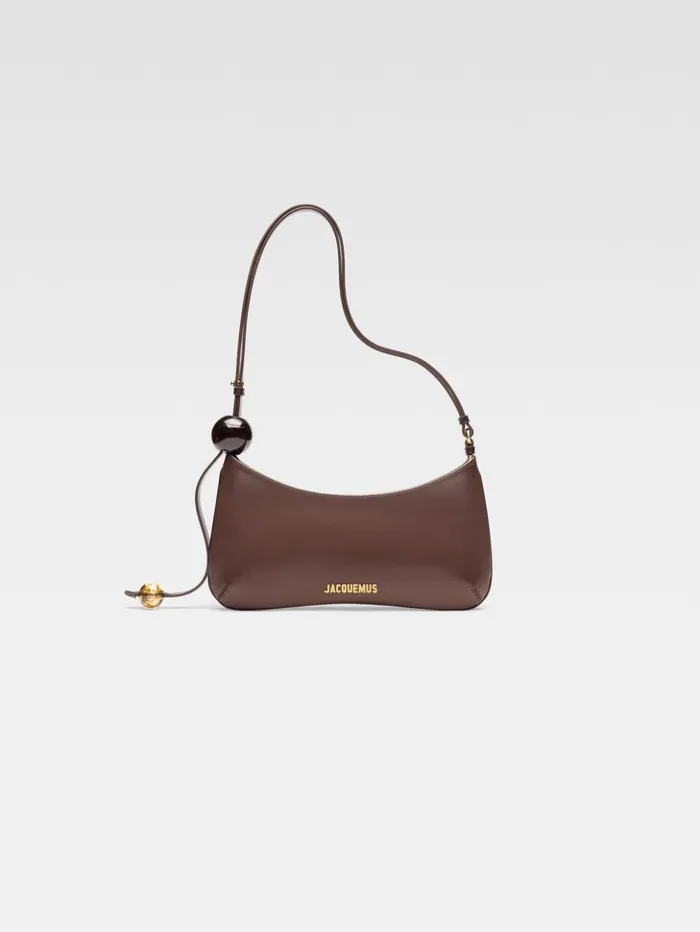 Women Shoulder Bags JACQUEMUS The Bisou Perle Medium Brown