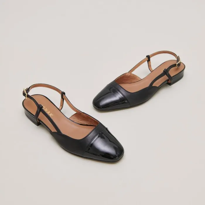 Women Slingbacks Ballet Flats Black JONAK Slingbacks