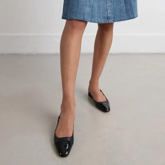 Women Slingbacks Ballet Flats Black JONAK Slingbacks