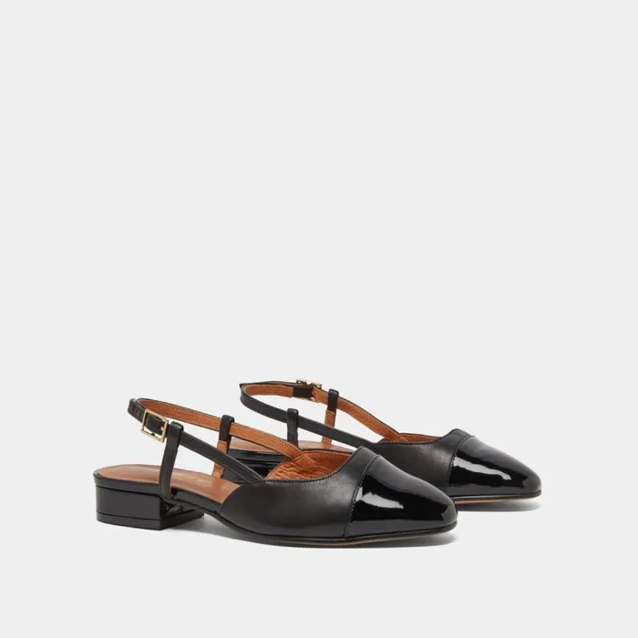 Women Slingbacks Ballet Flats Black JONAK Slingbacks