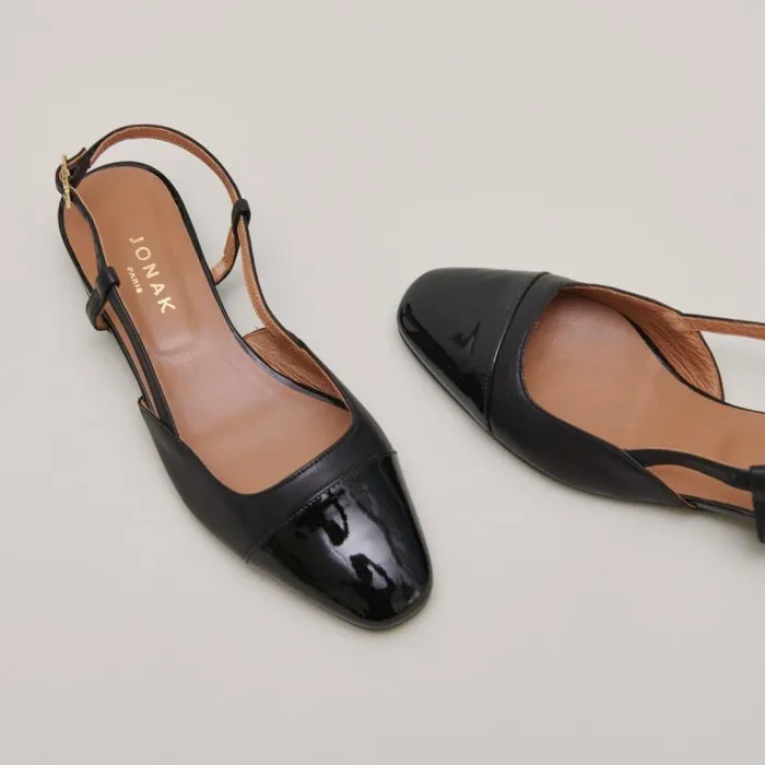 Women Slingbacks Ballet Flats Black JONAK Slingbacks