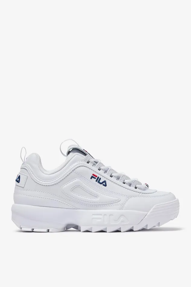 Women Sneakers Fila Disruptor 2 Premium 125 White Navy Red