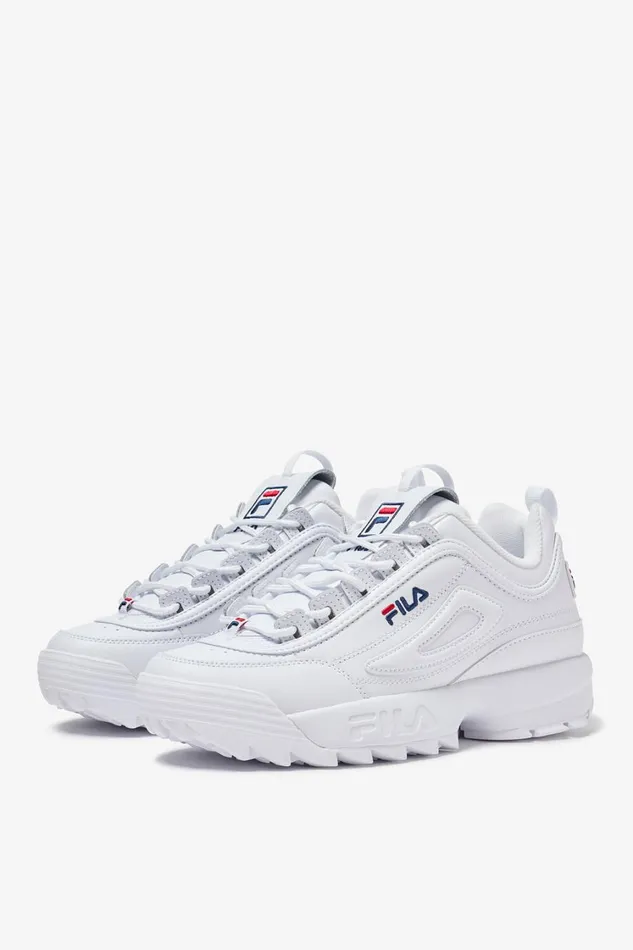 Women Sneakers Fila Disruptor 2 Premium 125 White Navy Red