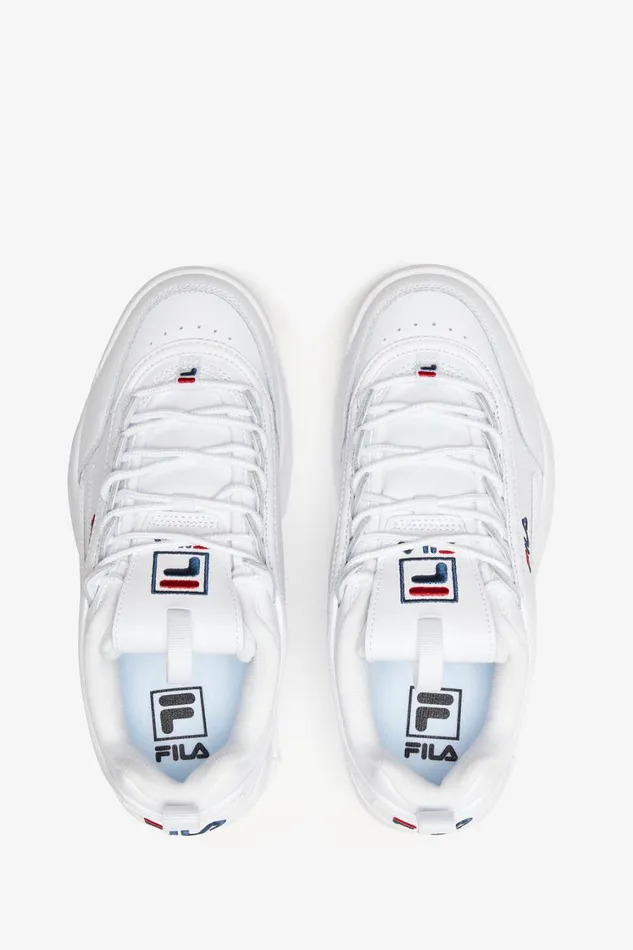 Women Sneakers Fila Disruptor 2 Premium 125 White Navy Red