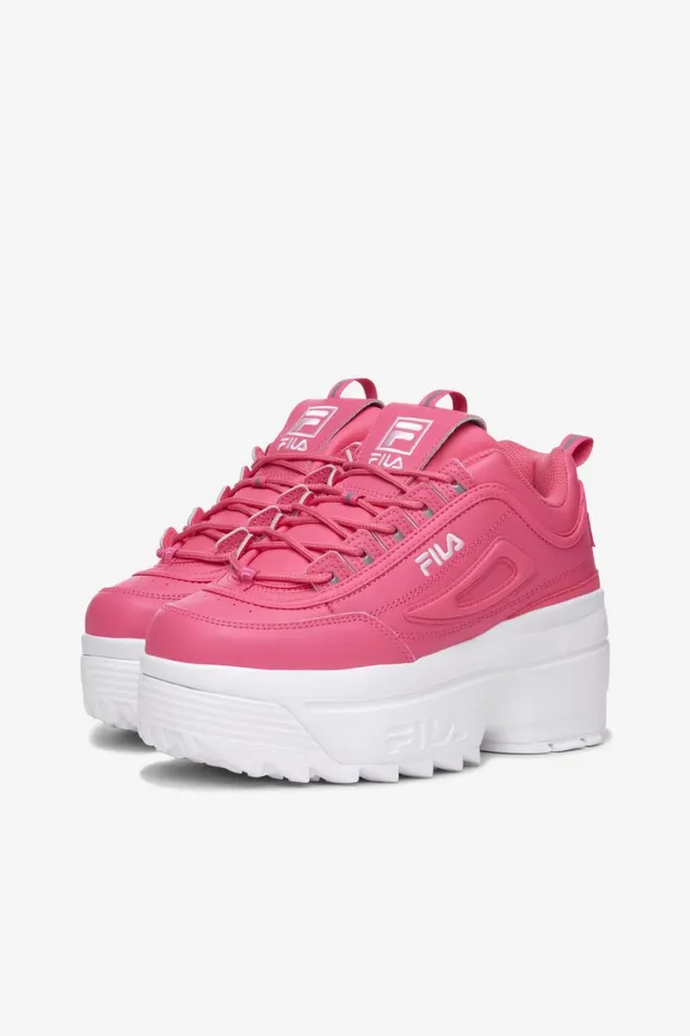 Women Sneakers Fila Disruptor 2 Wedge 661 Hot Pink Pirouette White