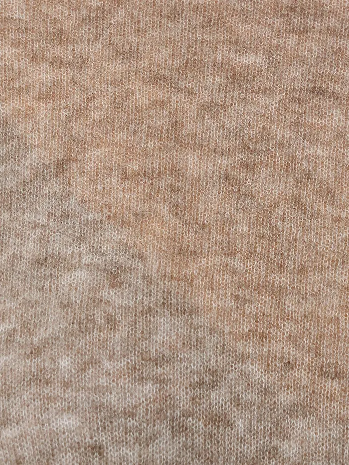Women Soft Gauzy Knit Tshirt Taupe Jigsaw Knitwear and Cashmere