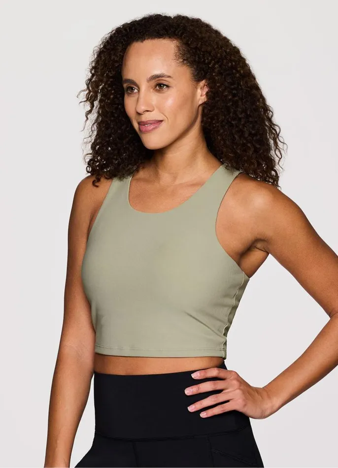 Women Studio To Street Ribbed Bra Tank Sage RBX Active Sports Bras