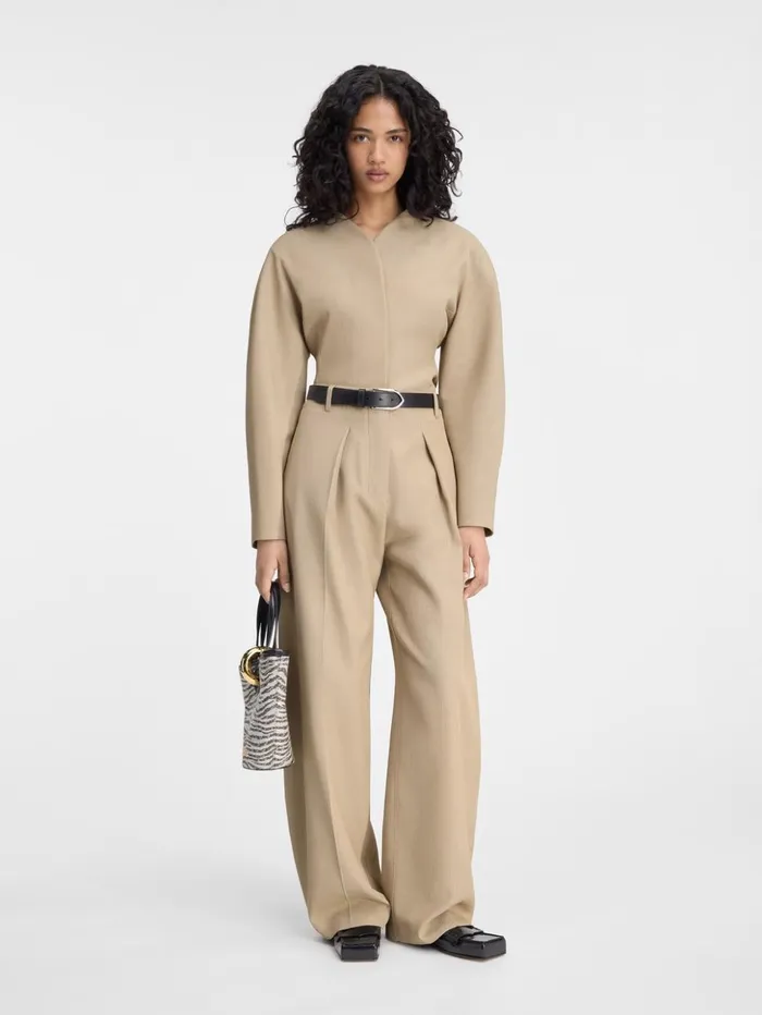 Women Suits JACQUEMUS The Ovalo Pants Beige