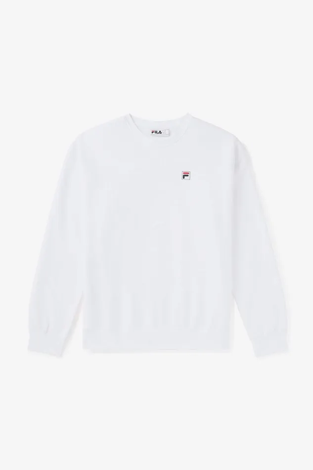 Women Sweatshirts and Hoodies Fila Classic Relaxed Sweatshirt 100 White