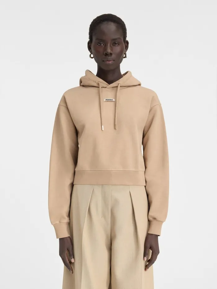 Women Sweatshirts and Joggings JACQUEMUS The Gros Grain Hoodie Beige