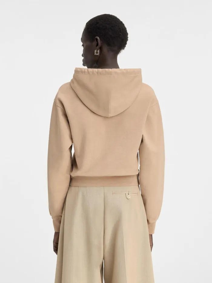 Women Sweatshirts and Joggings JACQUEMUS The Gros Grain Hoodie Beige Women Sweatshirts and Joggings JACQUEMUS The Gros Grain Hoodie Beige