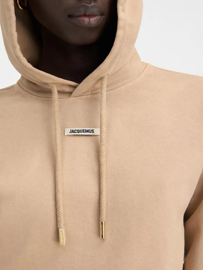 Women Sweatshirts and Joggings JACQUEMUS The Gros Grain Hoodie Beige Women Sweatshirts and Joggings JACQUEMUS The Gros Grain Hoodie Beige