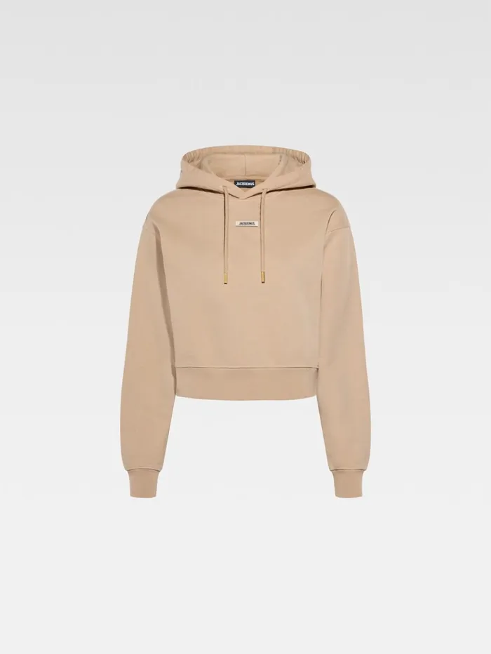 Women Sweatshirts and Joggings JACQUEMUS The Gros Grain Hoodie Beige Women Sweatshirts and Joggings JACQUEMUS The Gros Grain Hoodie Beige