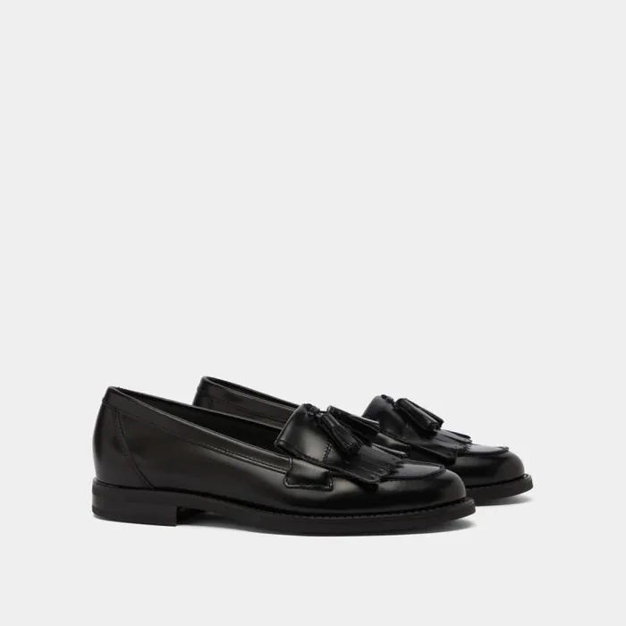 Women Tassel Loafers Black JONAK Loafers