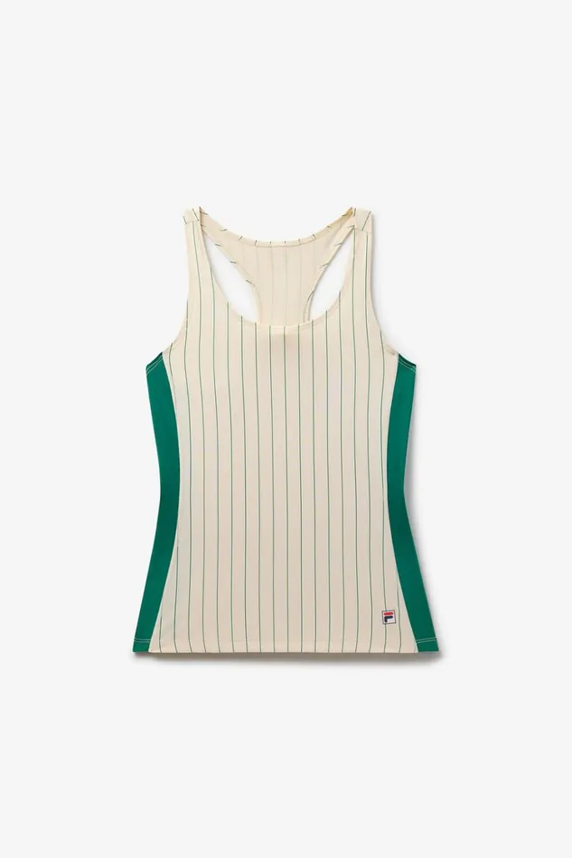 Women Tennis Fila Performance Iconic Racerback Tank 898 Angoragreen Jacket Pinstripe