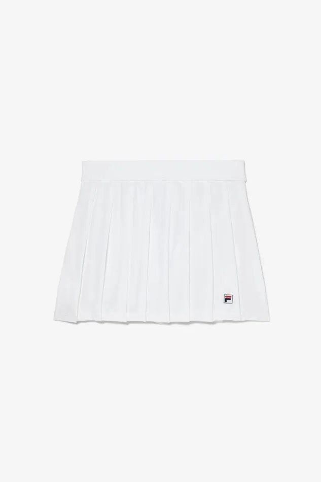 Women Tennis Fila Tennis Essentials Woven Pleated Skort 100 White