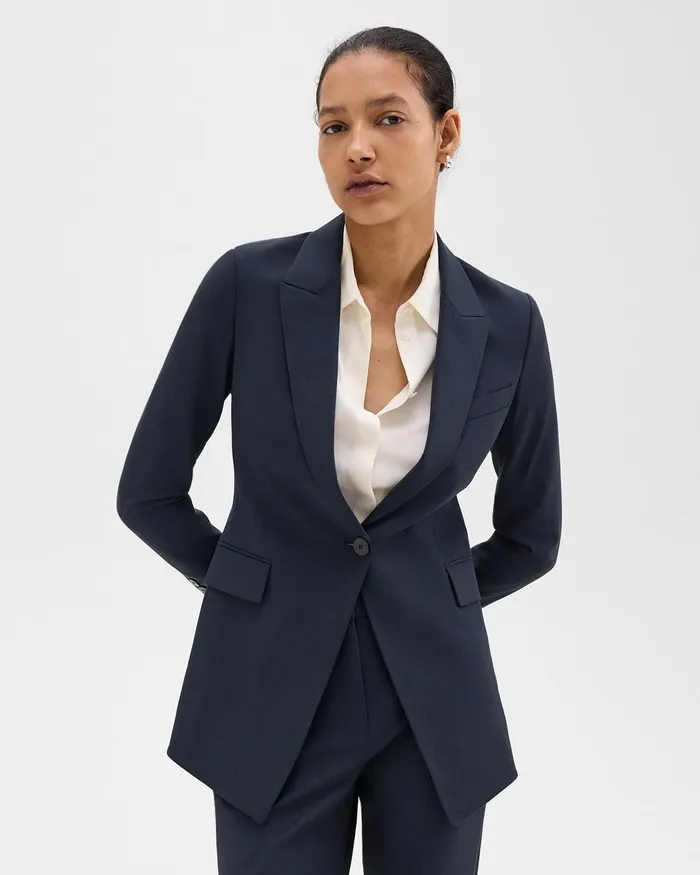 Women Theory Blazers Jackets Etiennette Blazer In Good Wool Nocturne Navy