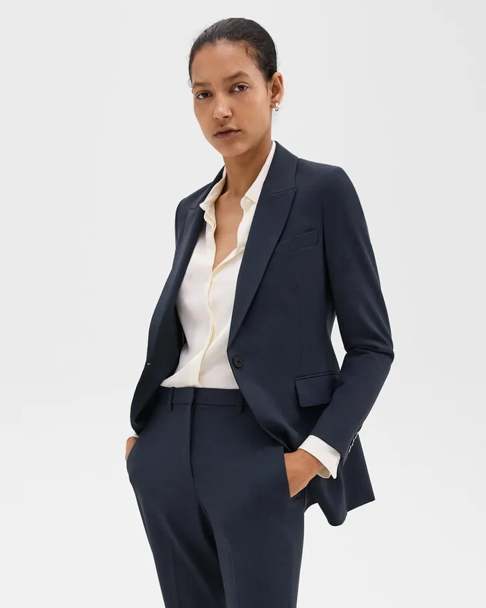 Women Theory Blazers Jackets Etiennette Blazer In Good Wool Nocturne Navy