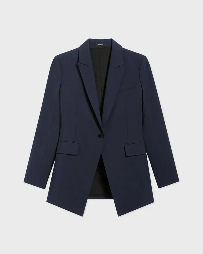 Women Theory Blazers Jackets Etiennette Blazer In Good Wool Nocturne Navy