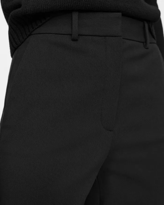 Women Theory Pants HighWaist StraightLeg Pant In Neoteric Twill Black