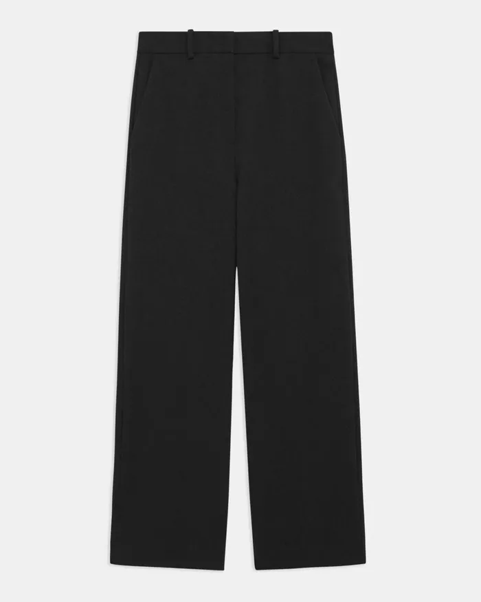 Women Theory Pants HighWaist StraightLeg Pant In Neoteric Twill Black