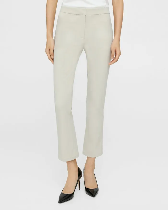 Women Theory Pants Slim Kick Pant In Precision Ponte Putty
