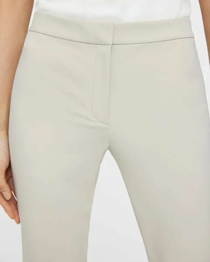 Women Theory Pants Slim Kick Pant In Precision Ponte Putty