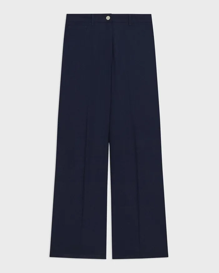 Women Theory Pants StraightLeg 5Pocket Pant In Stretch Flannel Dark Navy
