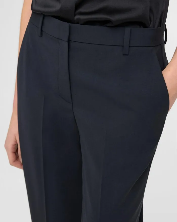 Women Theory Pants Treeca Pant In Stretch Wool Nocturne Navy