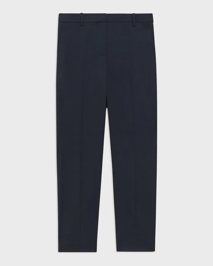 Women Theory Pants Treeca Pant In Stretch Wool Nocturne Navy