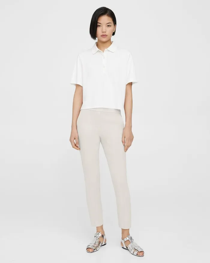 Women Theory Pants Treeca PullOn Pant In Good Linen Sand