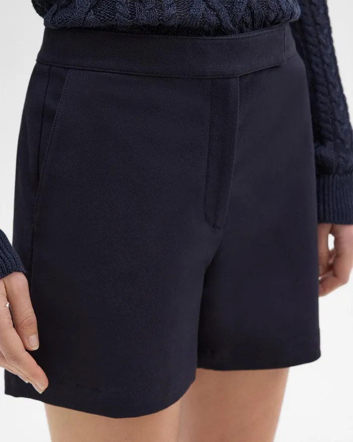 Women Theory Shorts Waist Tab Short In Neoteric Twill Dark Navy