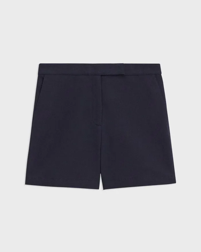 Women Theory Shorts Waist Tab Short In Neoteric Twill Dark Navy