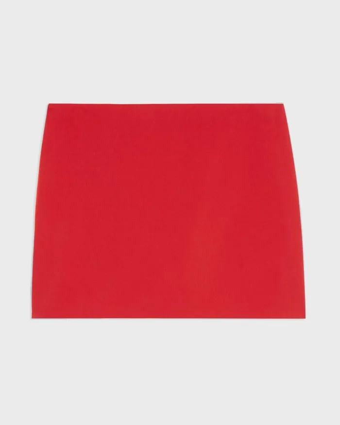 Women Theory Skirts Slice Mini Skirt In Admiral Crepe Geranium