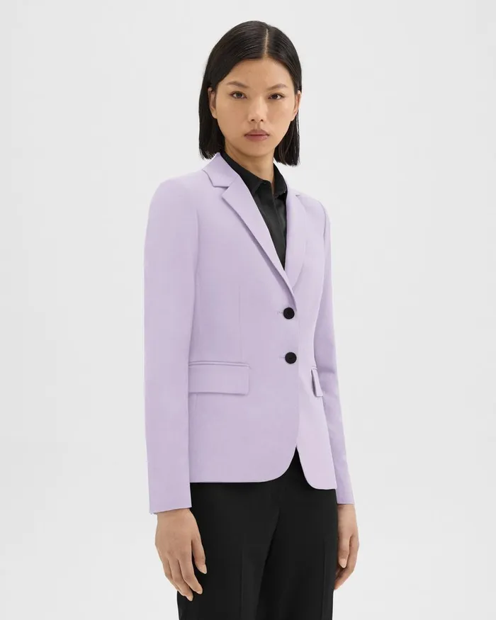 Women Theory Suits Carissa Blazer In Good Wool Lilac Sky