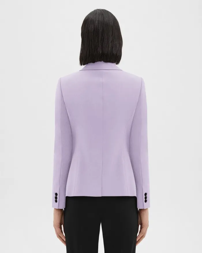 Women Theory Suits Carissa Blazer In Good Wool Lilac Sky